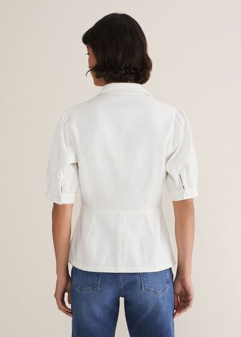 Phase Eight Cosette Denim Shirts White Australia | TF7926180